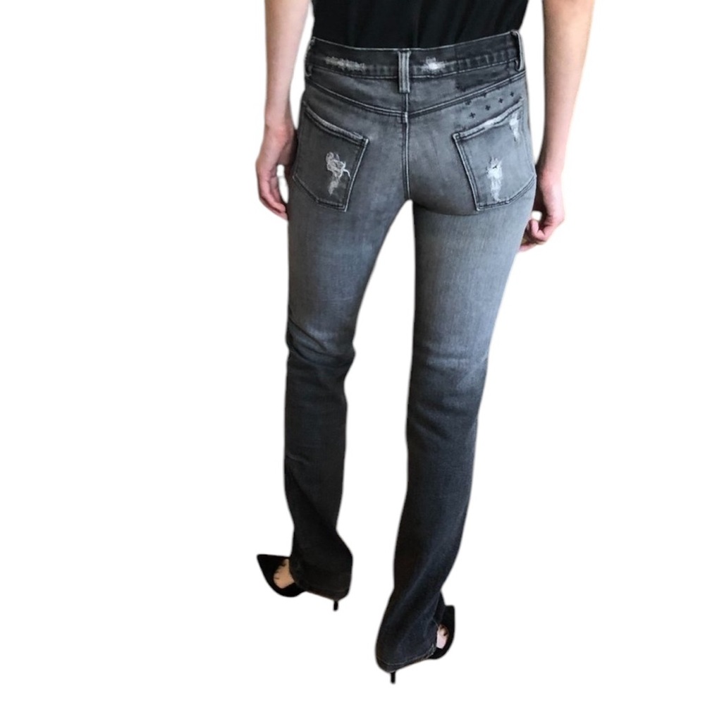 Vintage Y2K KSUBI TSUBI Distressed Straight Leg Denim Jeans - Charcoal Grey Wash - Picture 8 of 16